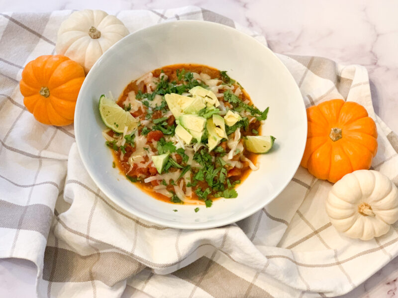 Slow Cooker Pumpkin Chili - Mom with a Plan